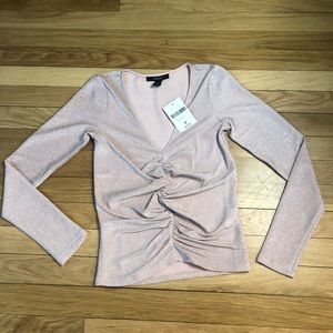 Forever 21 silver and pink knit top